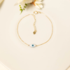 Pulsera Dorada con un Ojo Griego