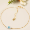 Pulsera Dorada con un Ojo Griego - Image 2