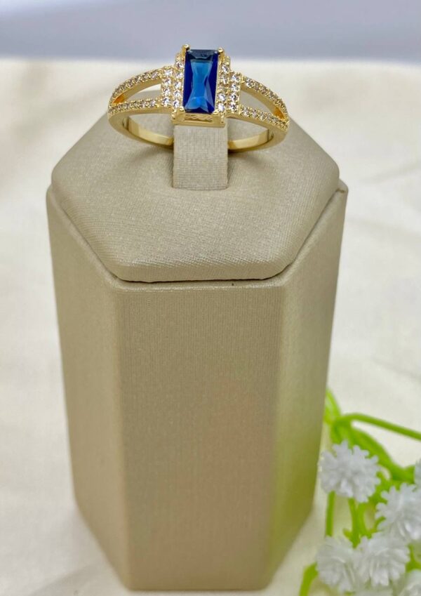 Anillo Rectángulo Azul - Image 2