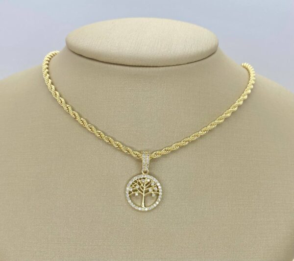 Collar Cordón Baiano Árbol de la Vida en Zirconeas - Image 2