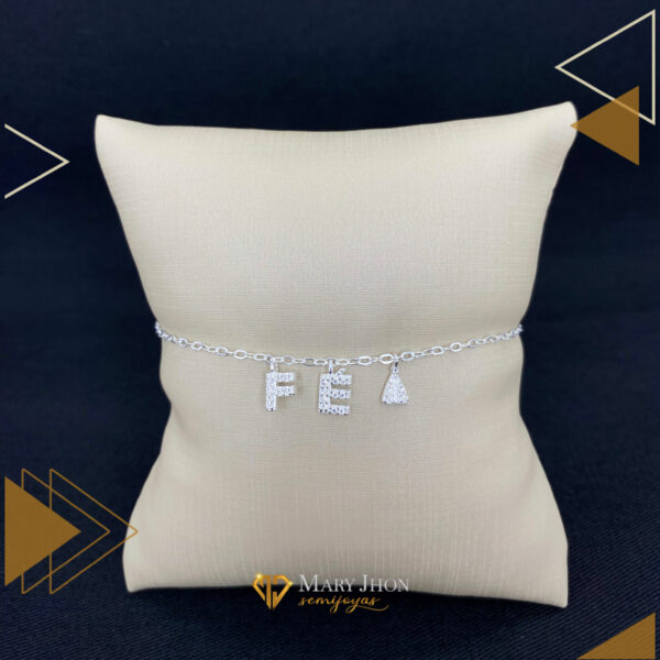Pulsera Fe en Plata Pura