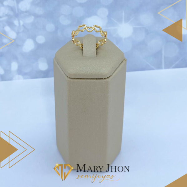 Anillo Corazones Liso