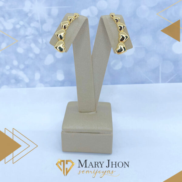 Aro 5 Corazones Dorado