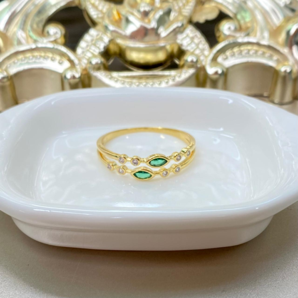 Anillo Esmeralda Duplo - Image 2