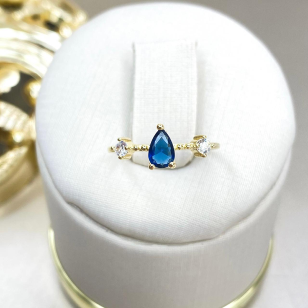 Anillo Piedra Gota Azul - Image 2