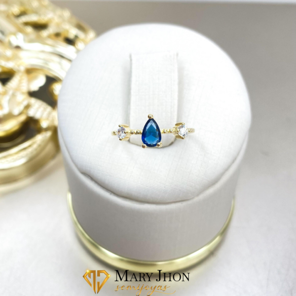 Anillo Piedra Gota Azul