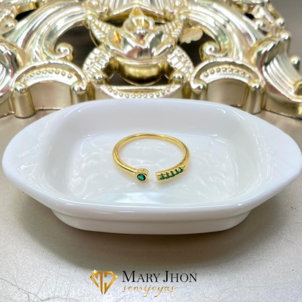 Anillo Ajustable Esmeralda