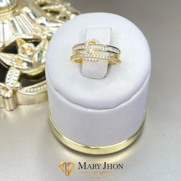 Anillo Duplo Cristales