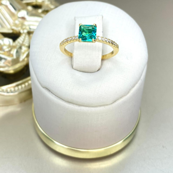Anillo Cuadrado Aqua - Image 2