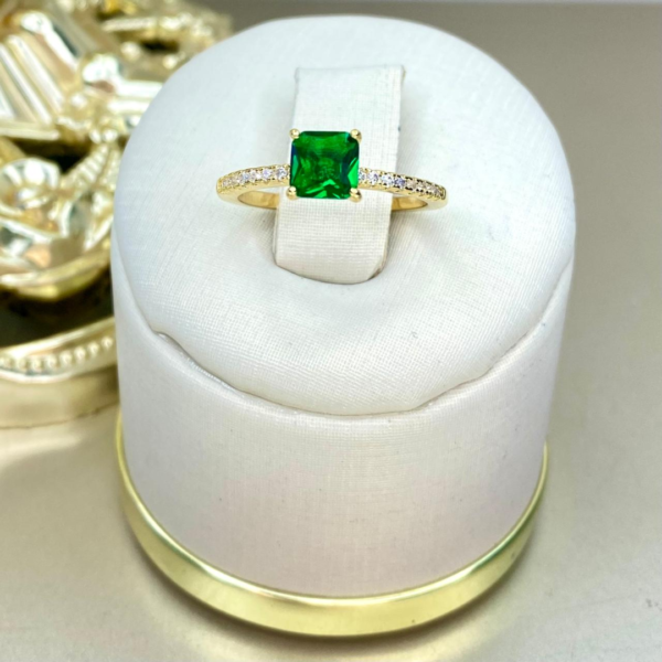 Anillo Cuadrado Esmeralda - Image 2