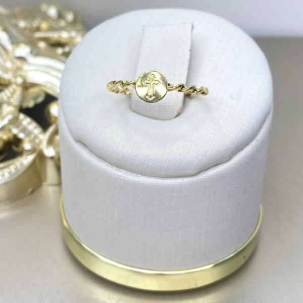 Anillo Ondulado Cruz - Image 2