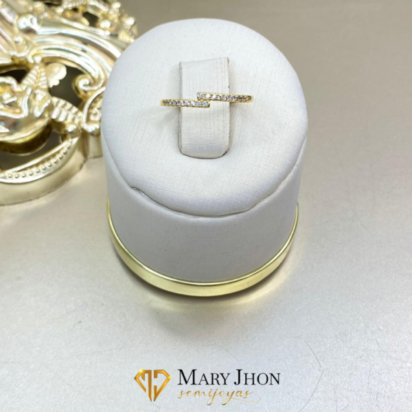Anillo Doble Listras Tachonado