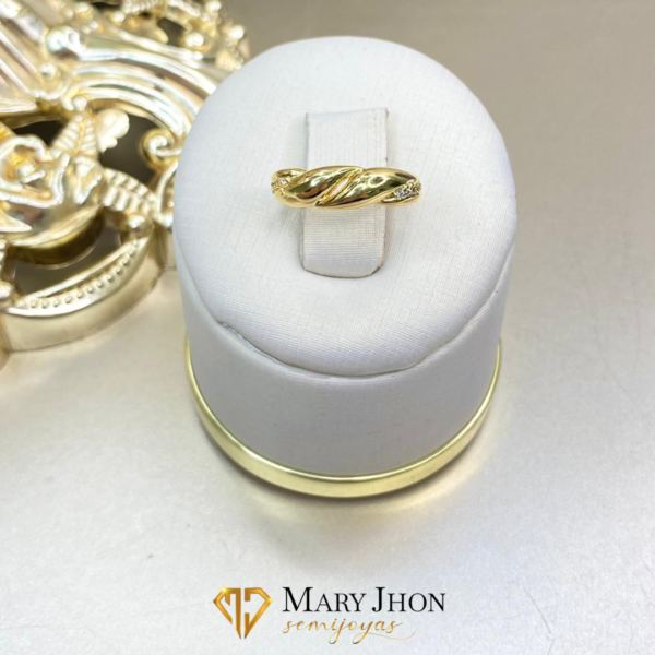 Anillo Ondulado Dorado