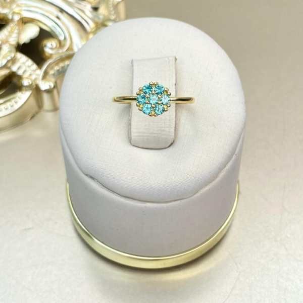 Anillo Flor Aqua - Image 2