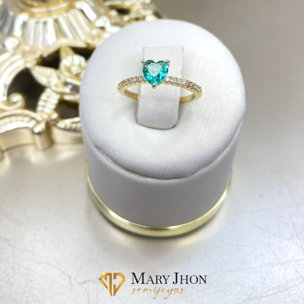 Anillo Corazón Aqua