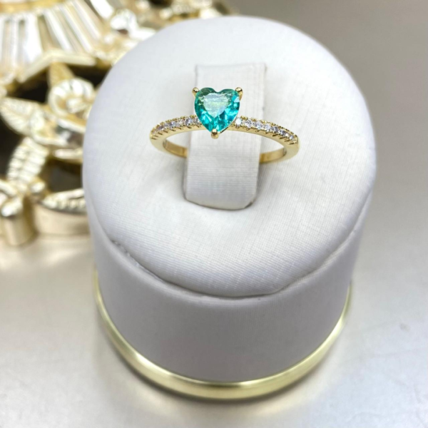 Anillo Corazón Aqua - Image 2