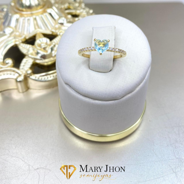 Anillo Corazón Celeste