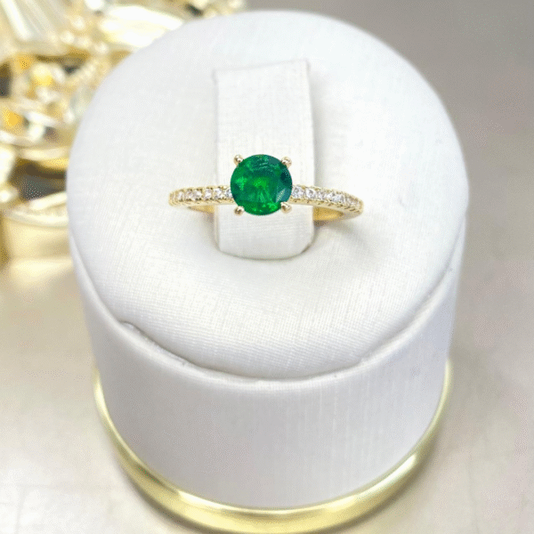 Anillo Solitario Verde - Image 2