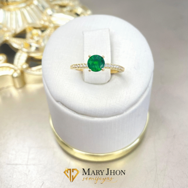Anillo Solitario Verde